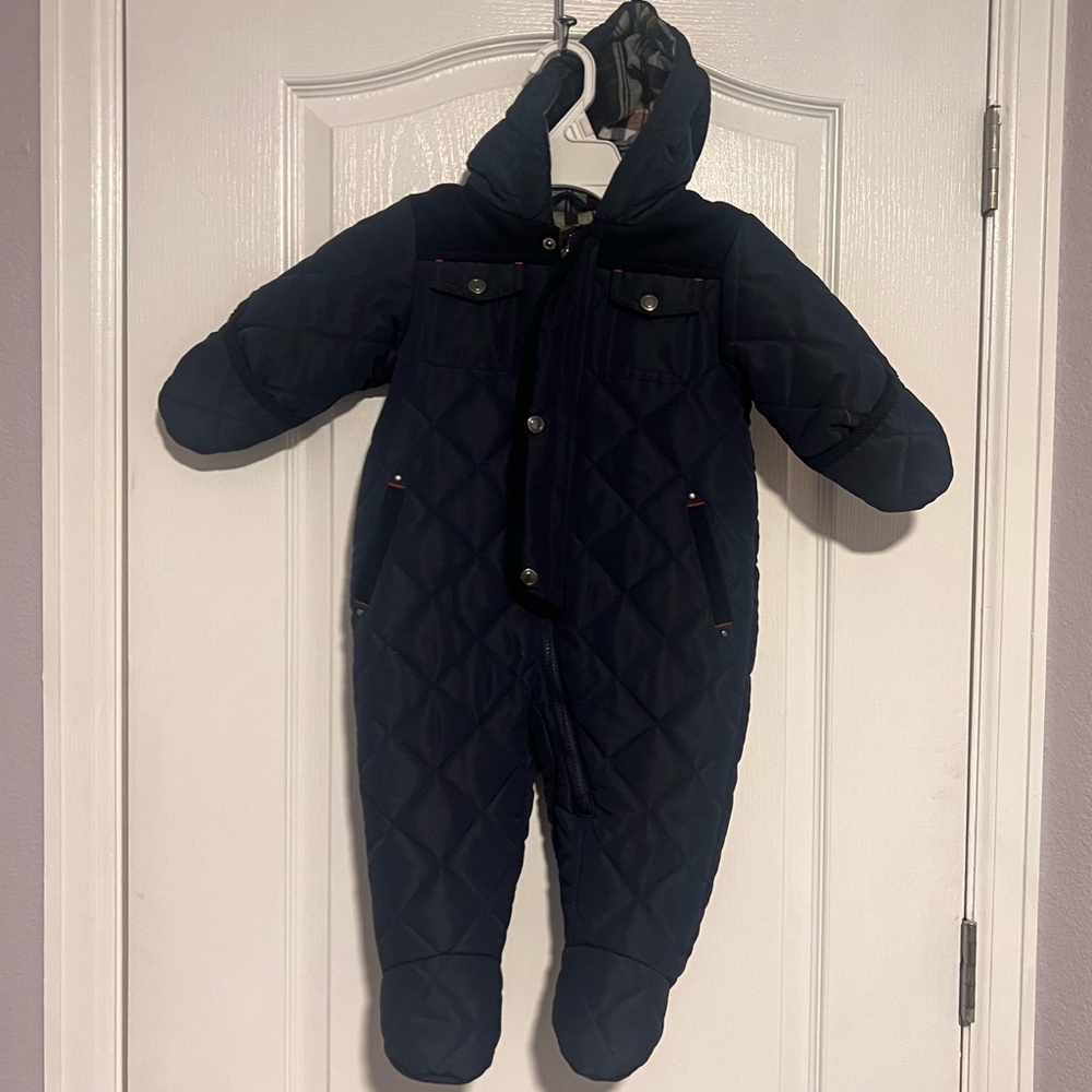 Rothschild Dark Blue Quilted Kids Footie